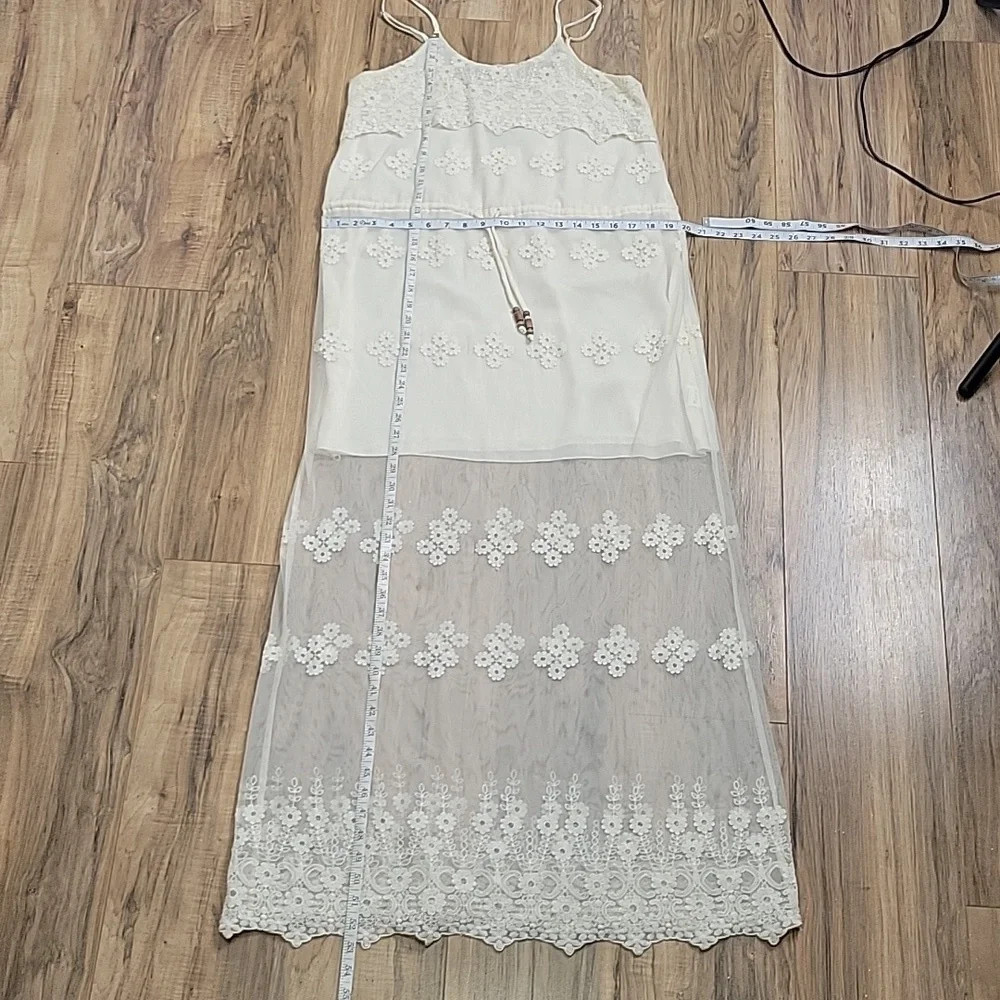 Chaser Floral Lace Ruffle Boho Maxi Dress - Picture 10 of 14